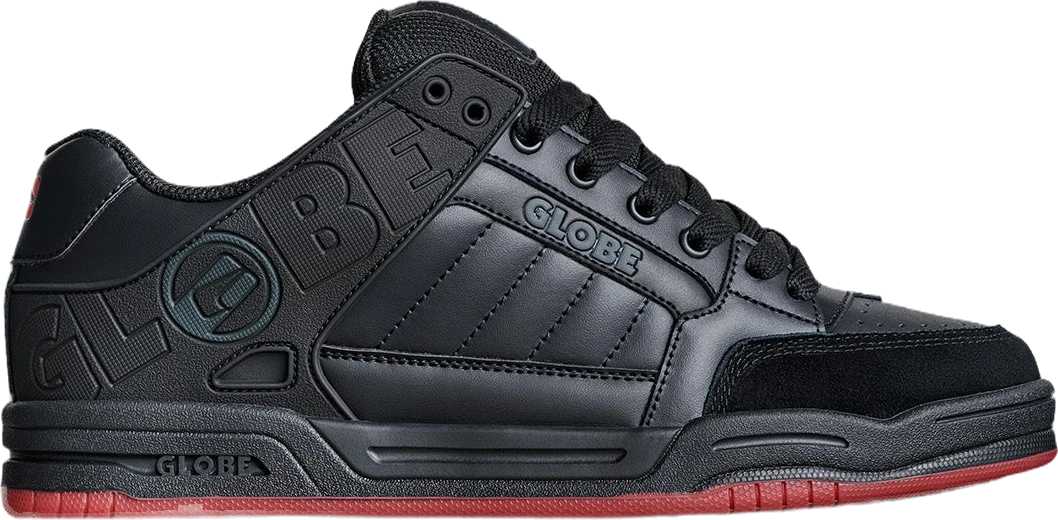 Globe Tilt calzado hombre detail 1 | Black/Red/Charcoal