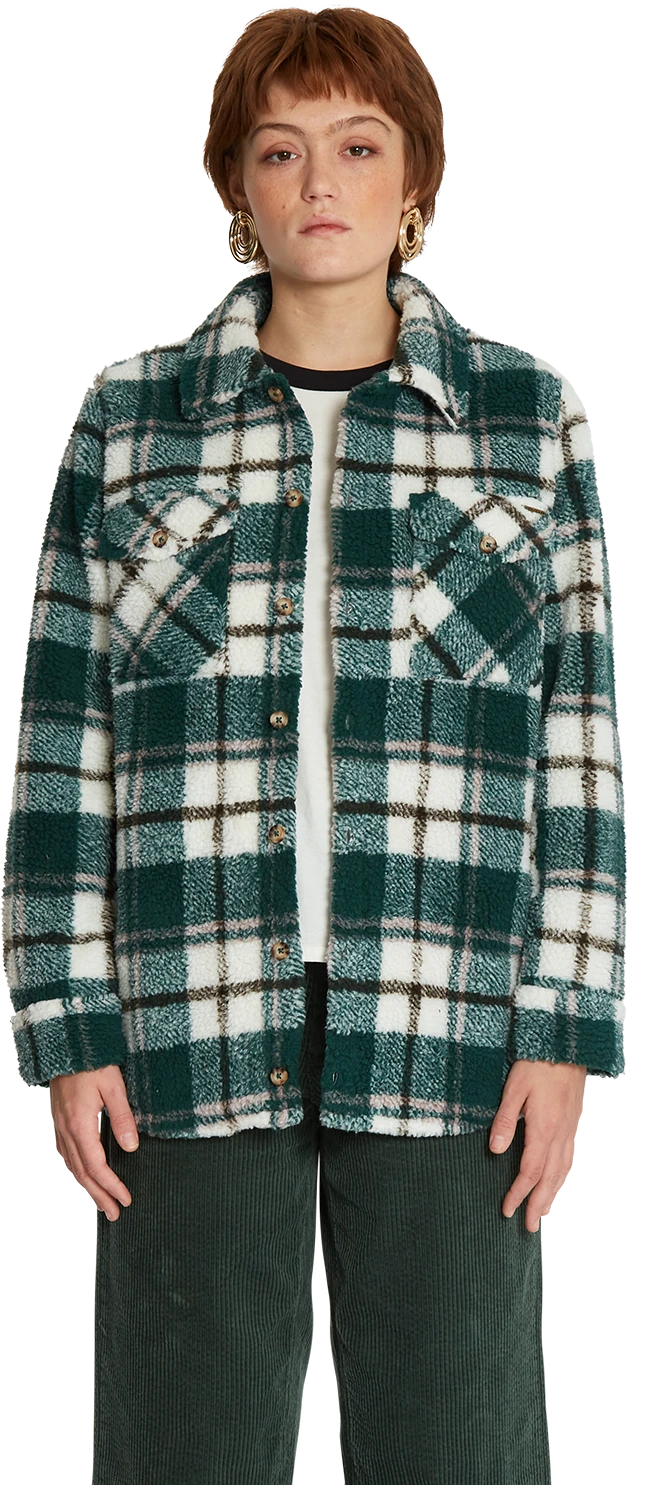Volcom SILENT SHERPA JACKET chaquetas y abrigos mujer detail 2 | Dark Pine