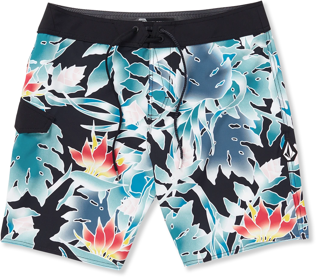 Volcom Leaf It Mod 19 trajes de baño hombre | Black