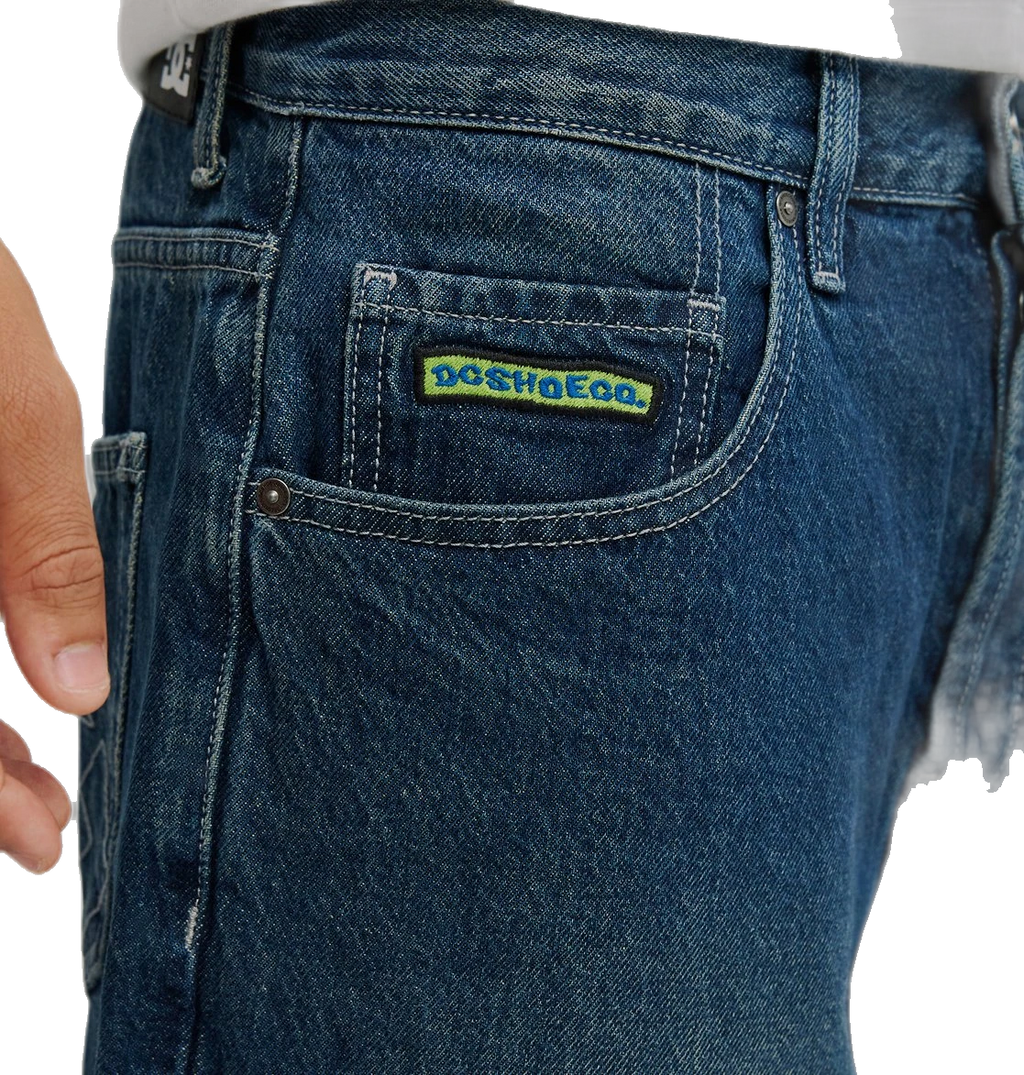 DC Shoes Worker Baggy Denim Double That pantalón tejano hombre detail 3 | Azul Oscuro