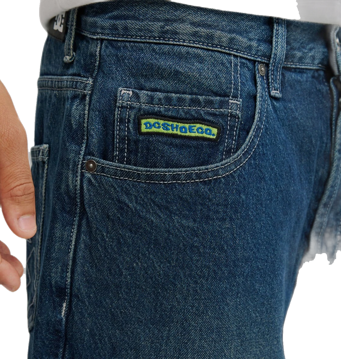 DC Shoes Worker Baggy Denim Double That pantalón tejano hombre detail 3 | Azul Oscuro