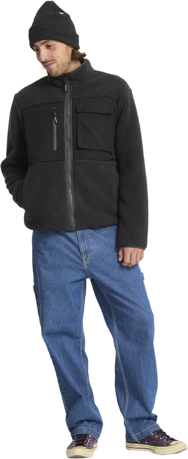 Volcom Storm Stone sudadera con capucha hombre detail 6 | Asphalt Black