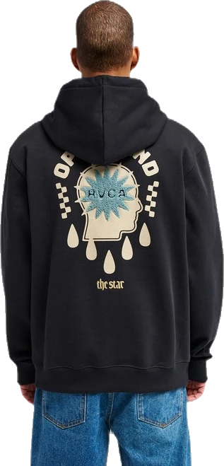 Rvca The Star Sudadera con capucha sudadera hombre detail 1 | Negro
