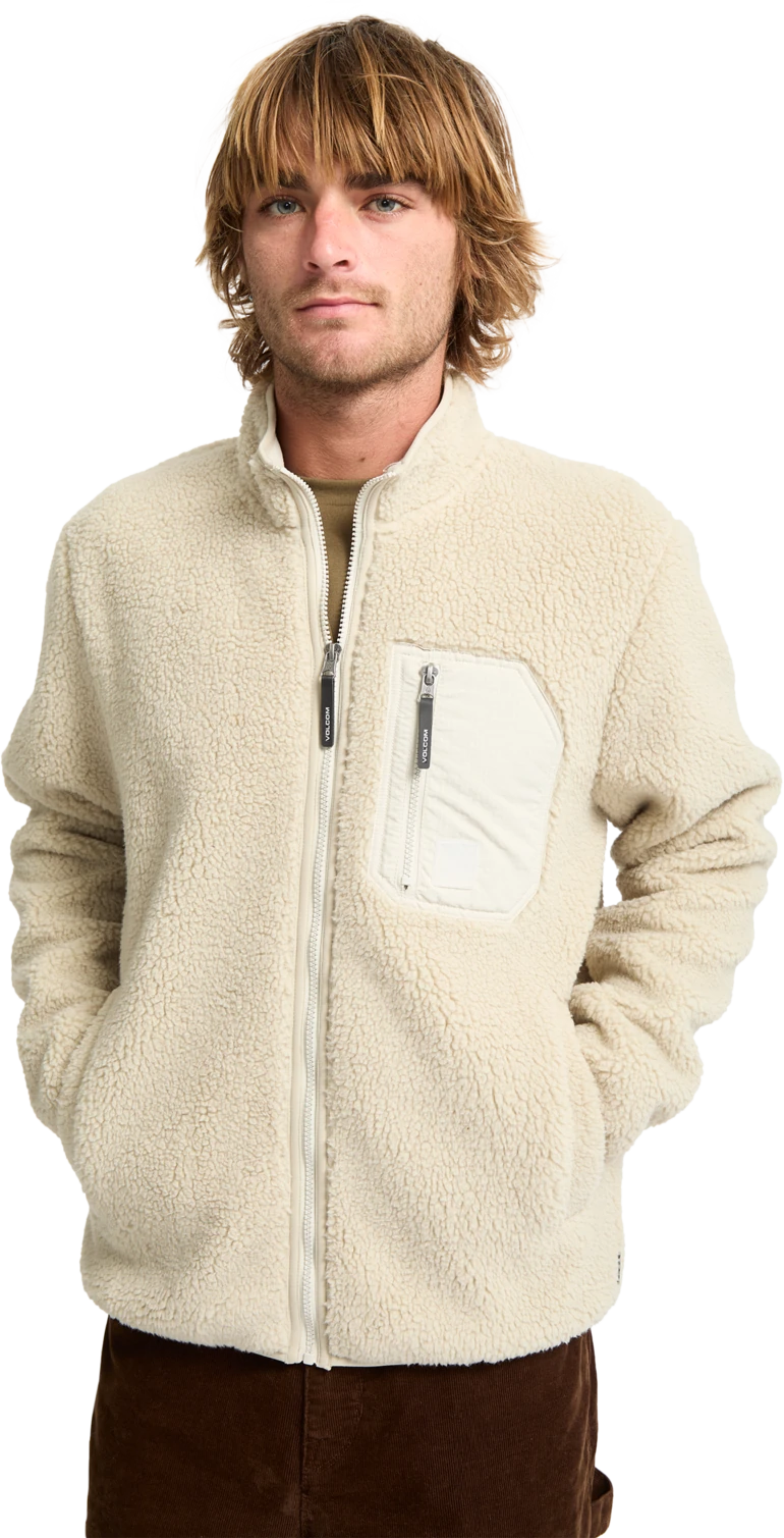 Volcom Muzzer Fuzzar sudadera con cremallera hombre detail 4 | Stone