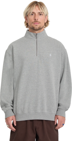 Volcom SINGLE STONE QUARTER ZIP sudadera con cremallera hombre | Heather Grey