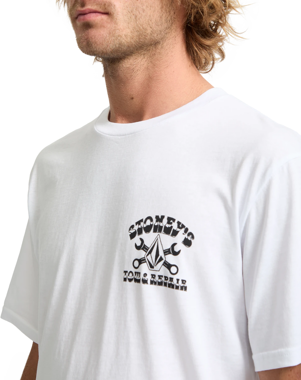 Volcom Stoneys camiseta manga corta hombre detail 2 | White