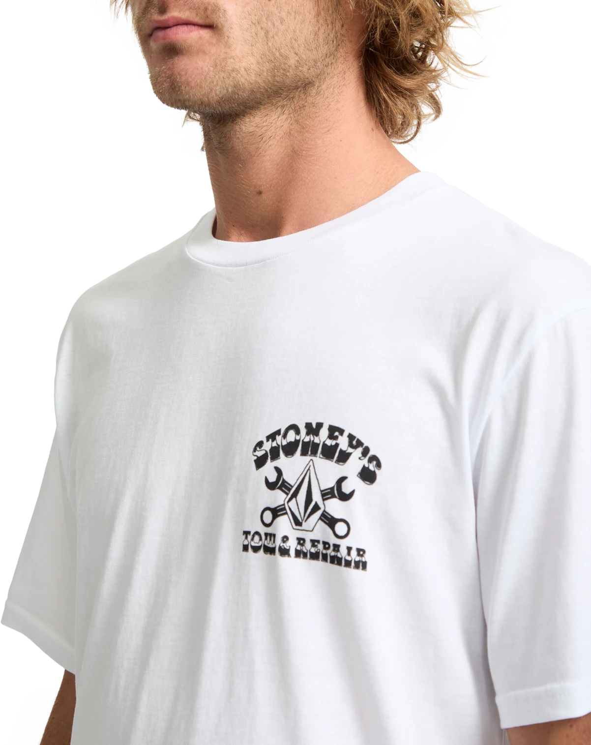 Volcom Stoneys camiseta manga corta hombre detail 2 | White