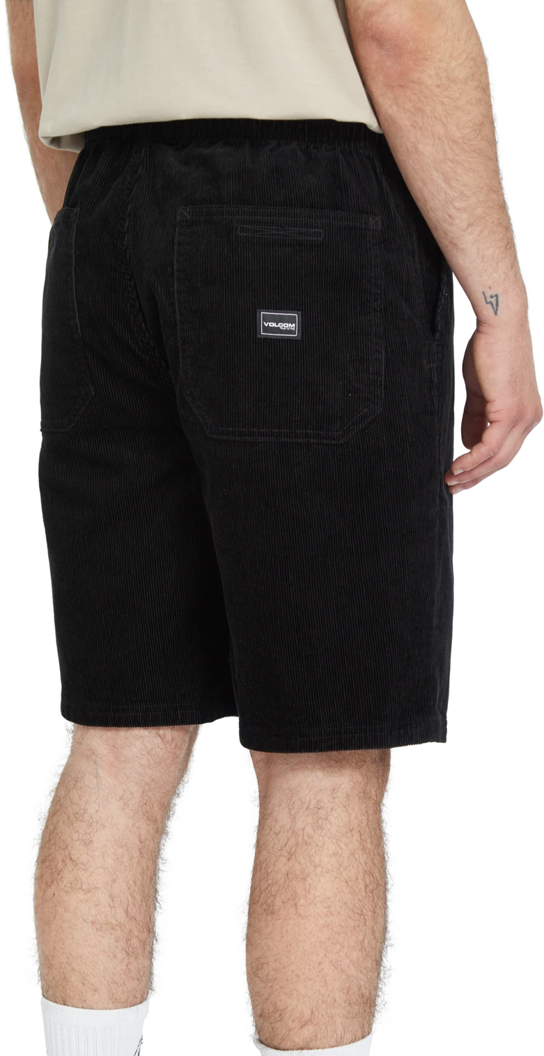 Volcom Outer Spaced Short 21 elastic waist short hombre detail 2 | Black Combo