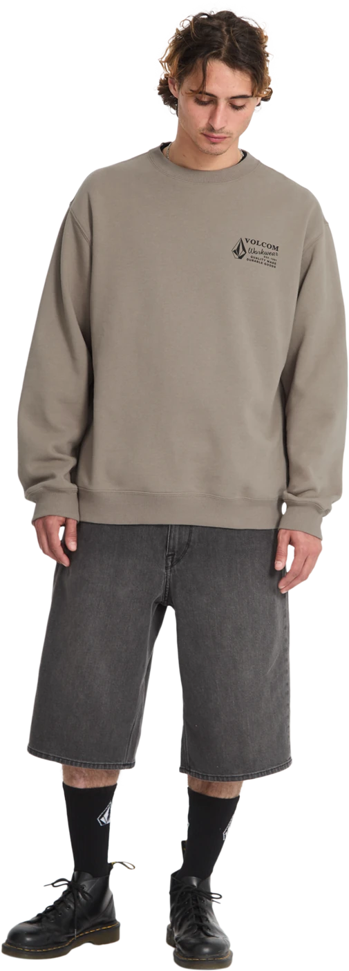 Volcom WORKWEAR CREW sudadera hombre detail 4 | Brindle