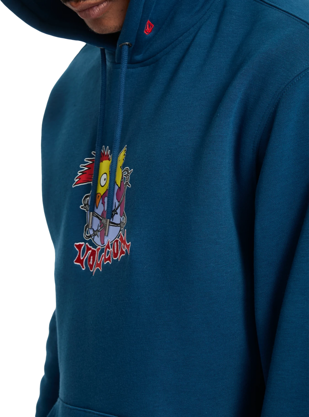 Volcom Noder sudadera con capucha hombre detail 2 | Cosmic Blue