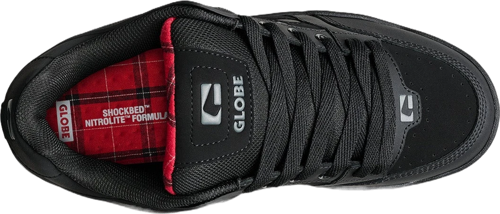 Globe Tilt calzado hombre detail 1 | Black/Red/Tartan