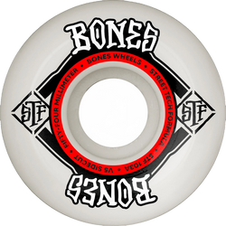 Bones Wheels STF V5 Sidecut 54mm White 103a ruedas del monopatín | White