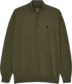 Element Icon Embroidery Jersey con cremallera 1/4 jersey hombre | Verde