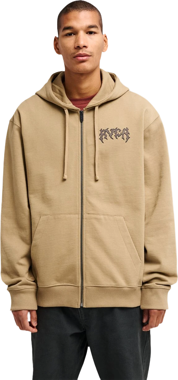 Rvca Cobra Emire Sudadera con capucha y cremallera sudadera hombre | Marrón