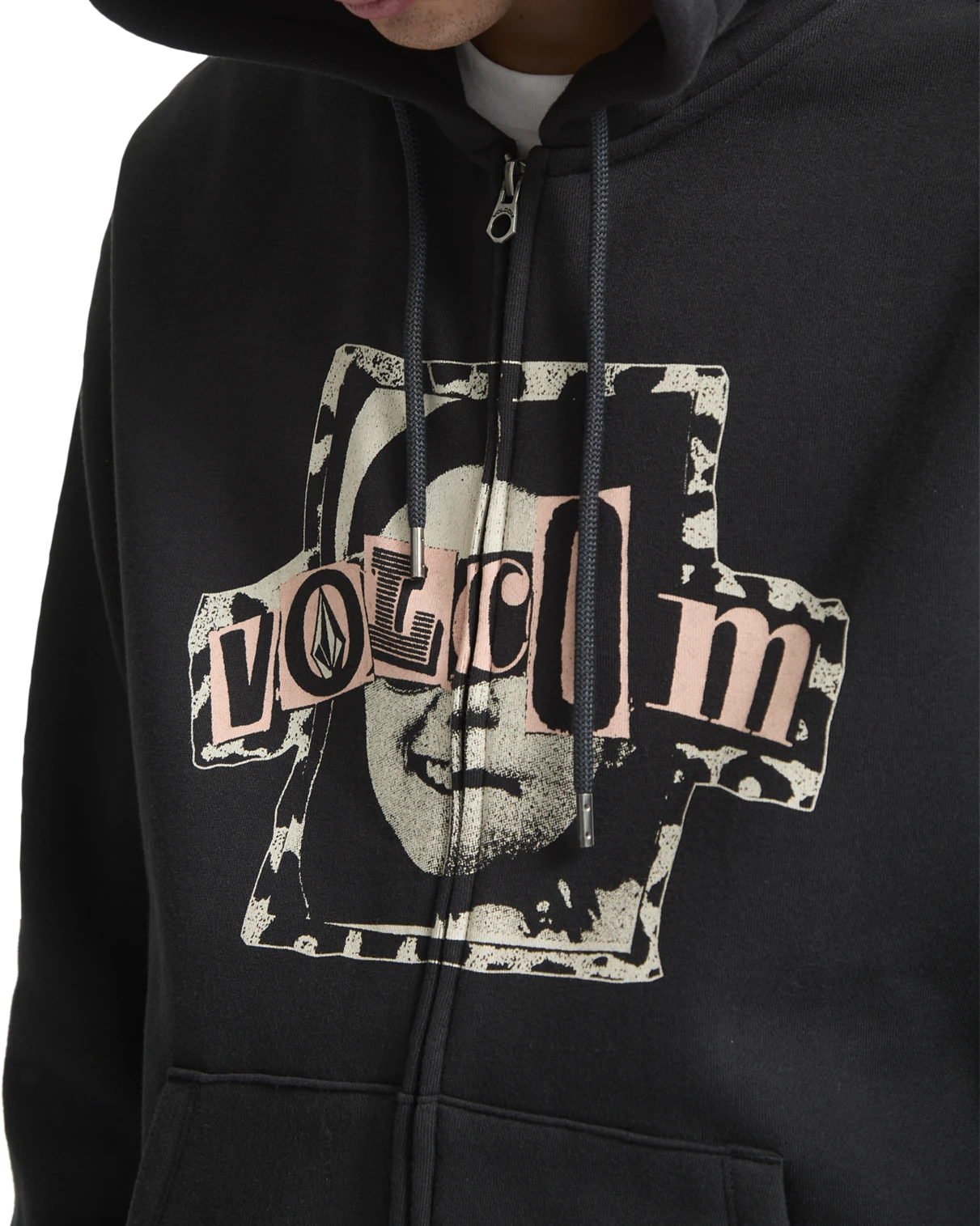 Volcom Stick Stoner sudadera con capucha hombre detail 2 | Antique Black