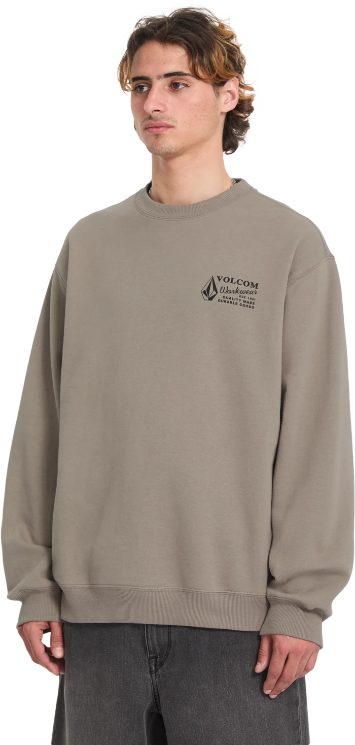 Volcom WORKWEAR CREW sudadera hombre detail 2 | Brindle