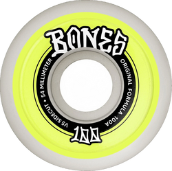 Bones Wheels OG Formula 100's V5 Sidecut 54mm White ruedas del monopatín | White