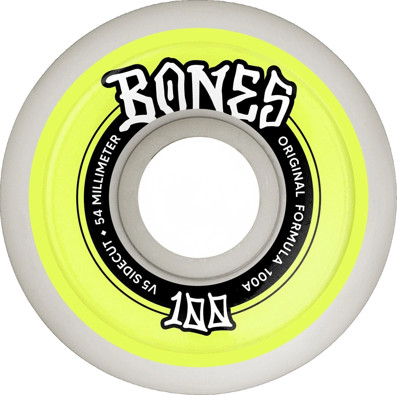 Bones Wheels OG Formula 100's V5 Sidecut 54mm White wheels | White