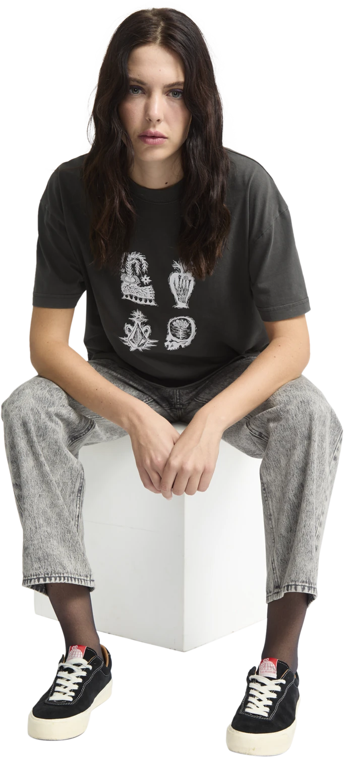 Volcom Vaderetro 1 camiseta manga corta mujer detail 4 | Vintage Black
