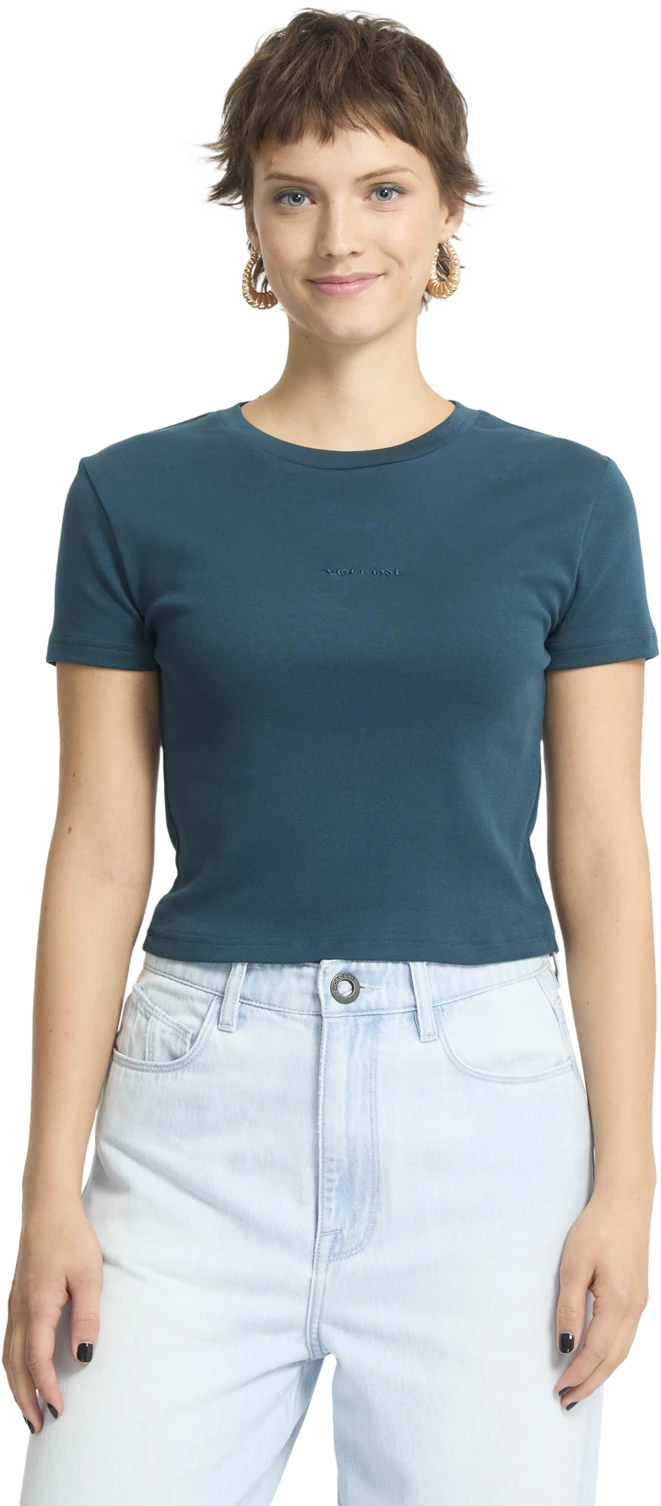 Volcom Volcomstone Tight Crop camiseta manga corta mujer | Emerald Green