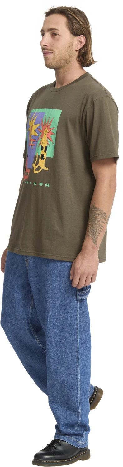 Volcom Longo Cats camiseta manga corta hombre detail 5 | Sage Leaf