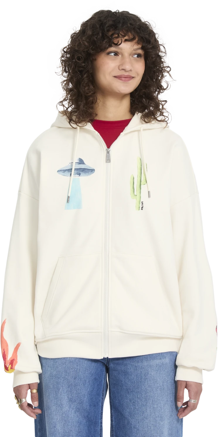 Volcom FA MICKEY MASON ZIP FLEECE sudadera con capucha mujer | Off White