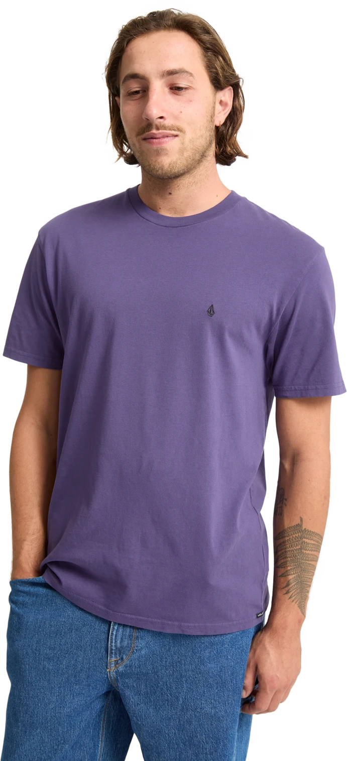 Volcom Solid Stone Emb camiseta manga corta hombre detail 3 | Dark Purple
