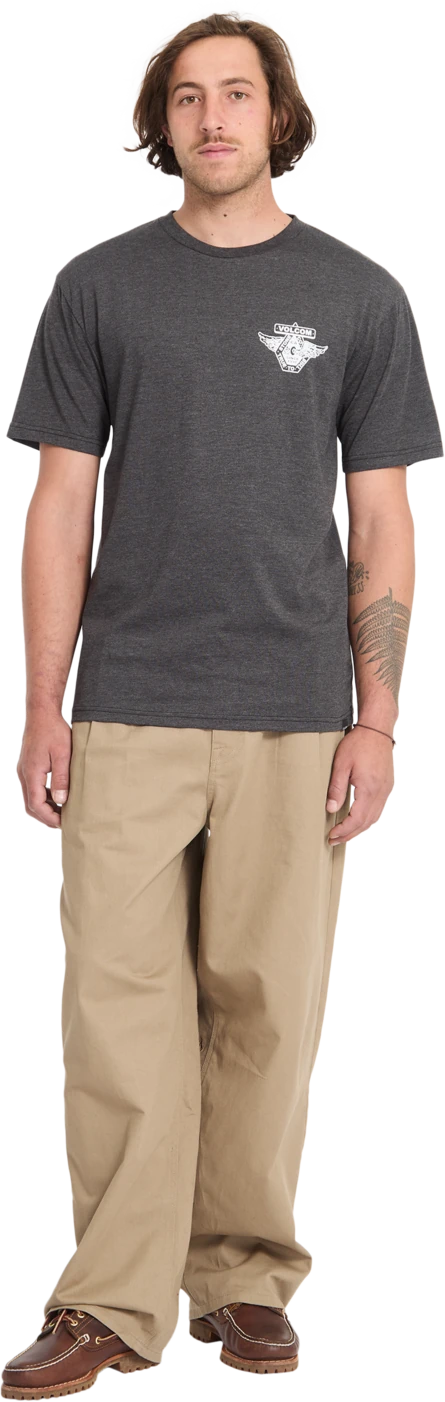 Volcom FREE WHEEL HTH SST camiseta manga corta hombre detail 4 | Heather Black