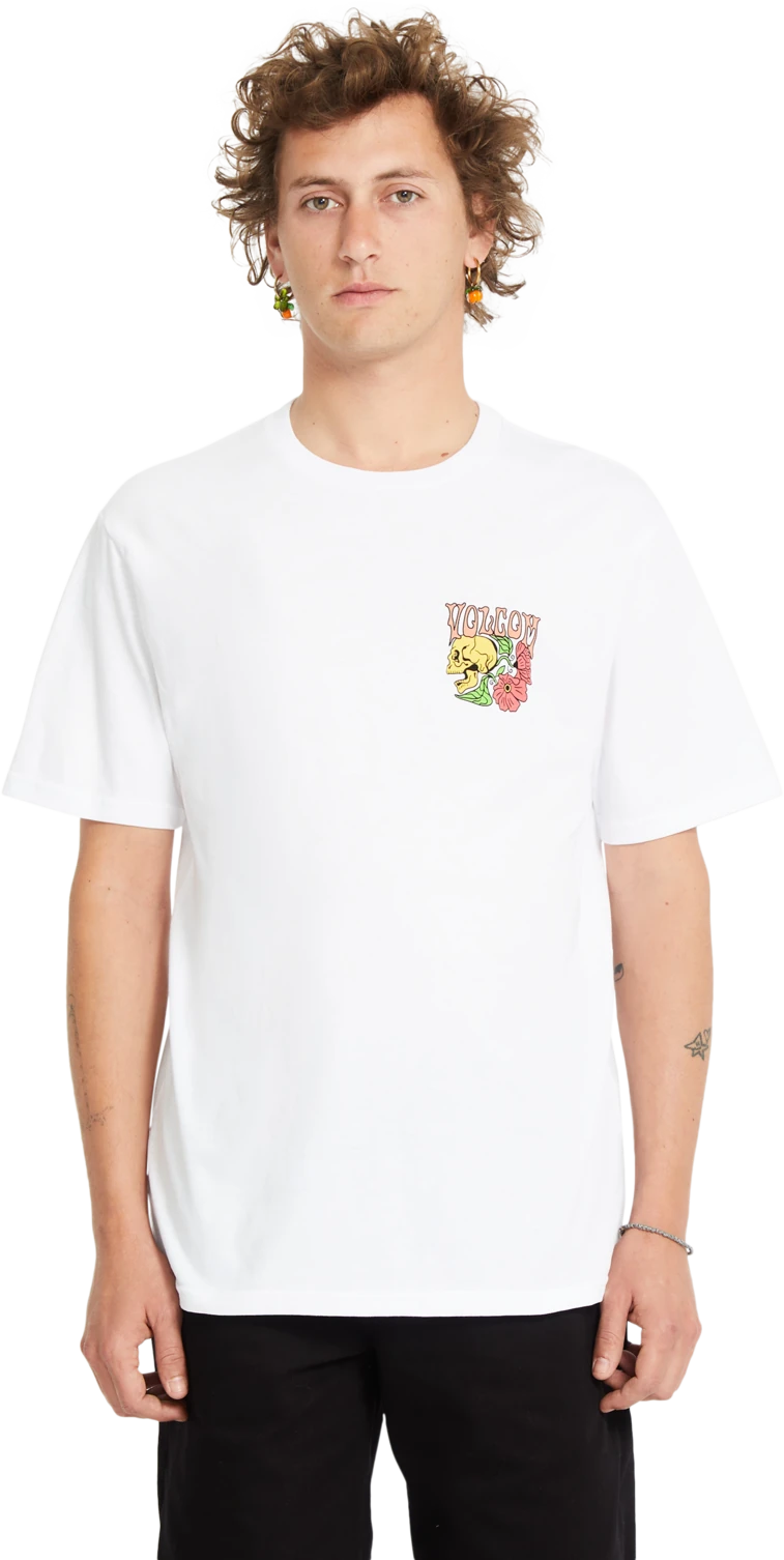 Volcom TOOFLOW BSC SST camiseta manga corta hombre | White