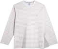 Polar Skate Co. Polar Skate Co. Steve LS Tee | Stripe - White/Taupe camiseta manga larga hombre | White/Taupe