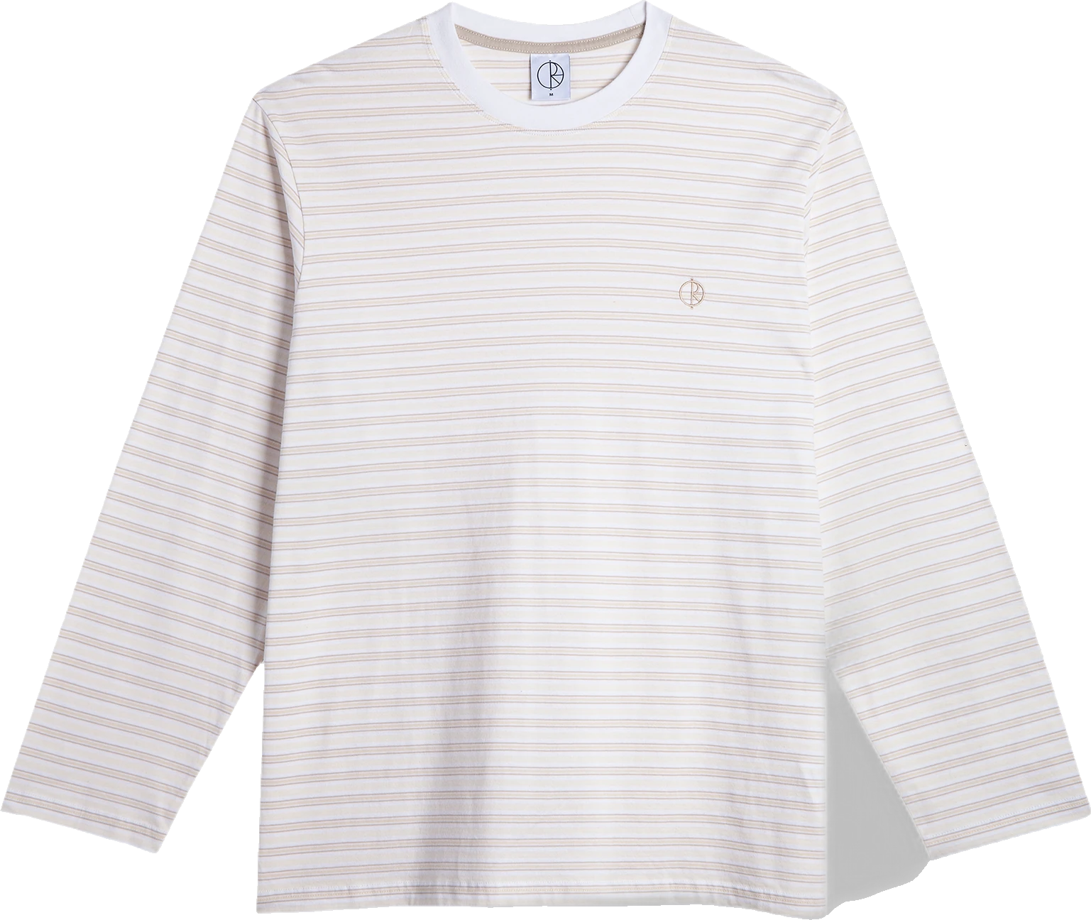 Polar Skate Co. Polar Skate Co. Steve LS Tee | Stripe - White/Taupe camiseta manga larga hombre | White/Taupe
