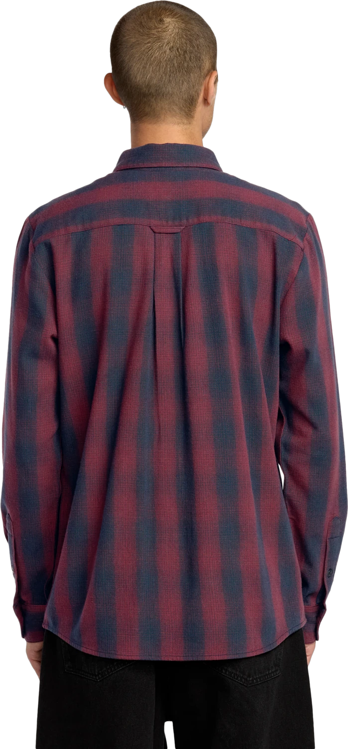 Volcom Shadowstone Flannel Shirt camisa manga larga hombre detail 1 | Navy