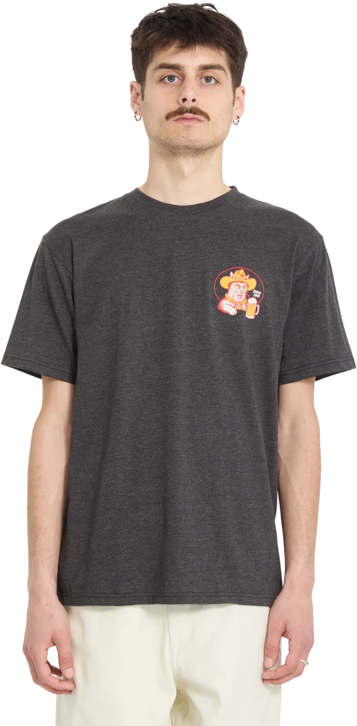 Volcom MEOWDY HTH SST camiseta manga corta hombre | Heather Black