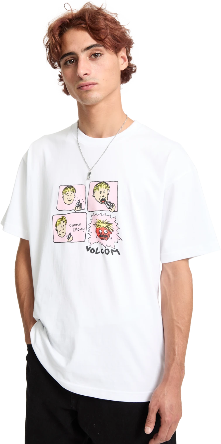 Volcom Chomp Chomp camiseta manga corta hombre detail 4 | White