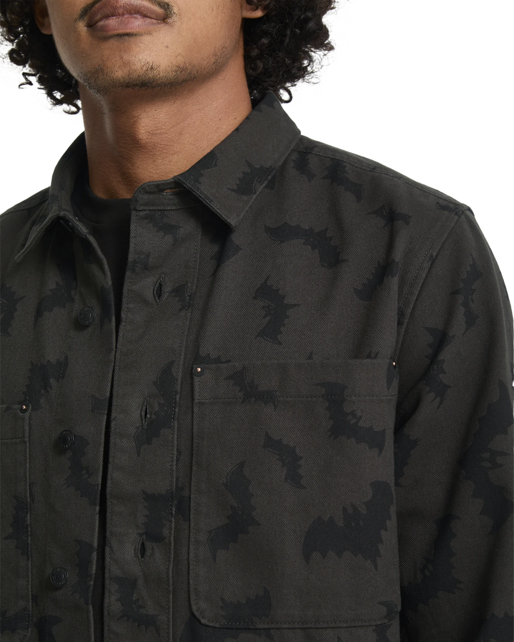 Volcom J.J. Villard Shirt camisa manga larga hombre detail 2 | Rinsed Black