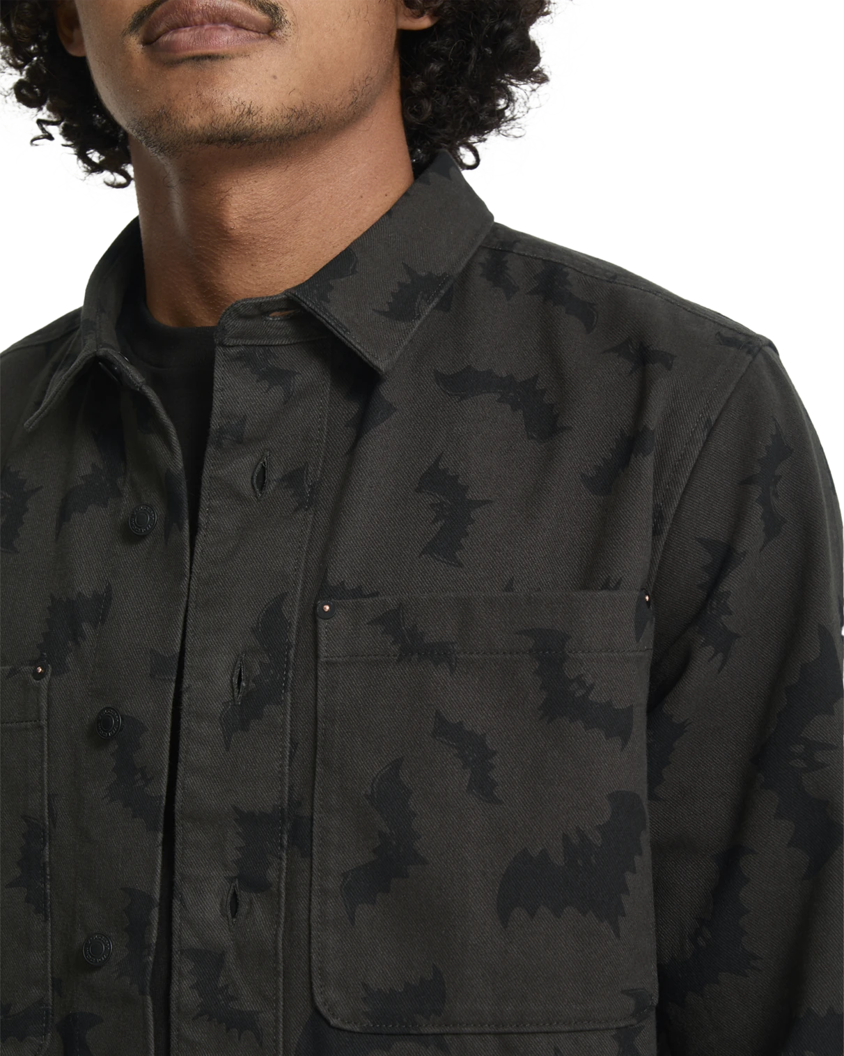 Volcom J.J. Villard Shirt camisa manga larga hombre detail 2 | Rinsed Black