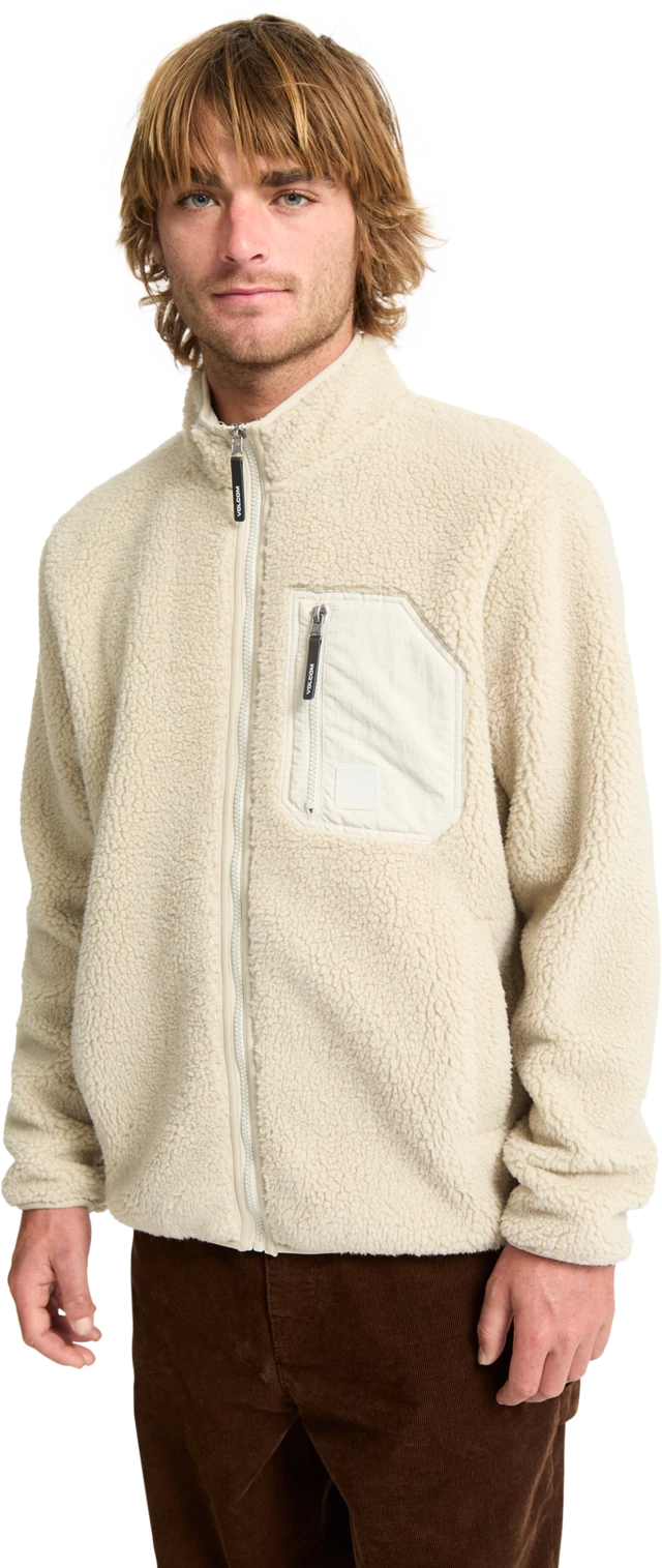 Volcom Muzzer Fuzzar sudadera con cremallera hombre detail 5 | Stone