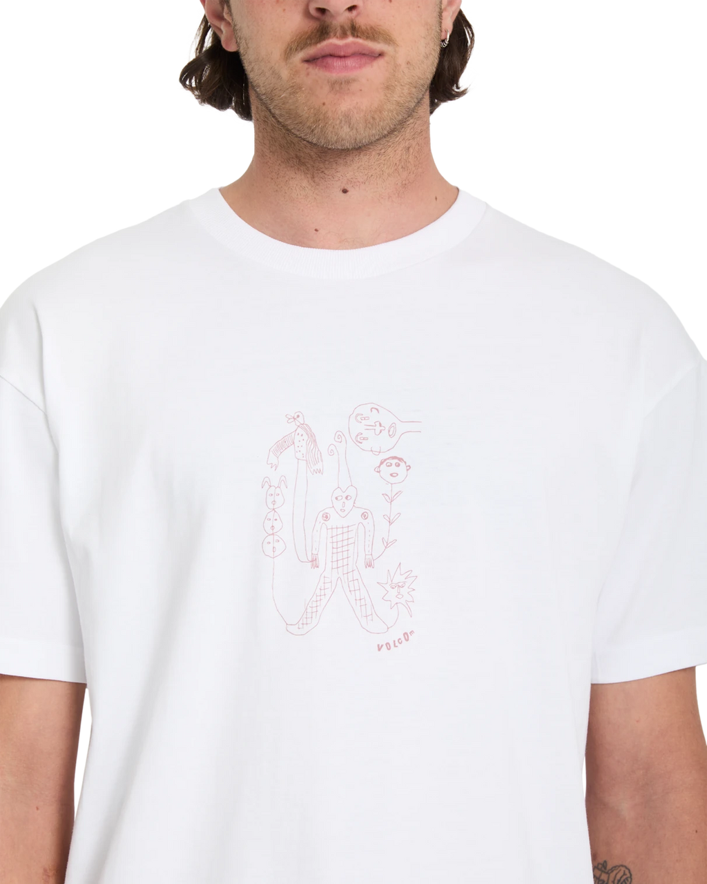 Volcom NOWHERE SST camiseta manga corta hombre detail 3 | White
