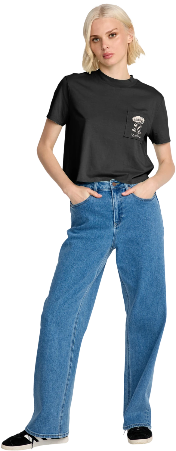 Volcom Pocket Dial camiseta manga corta mujer detail 4 | Vintage Black