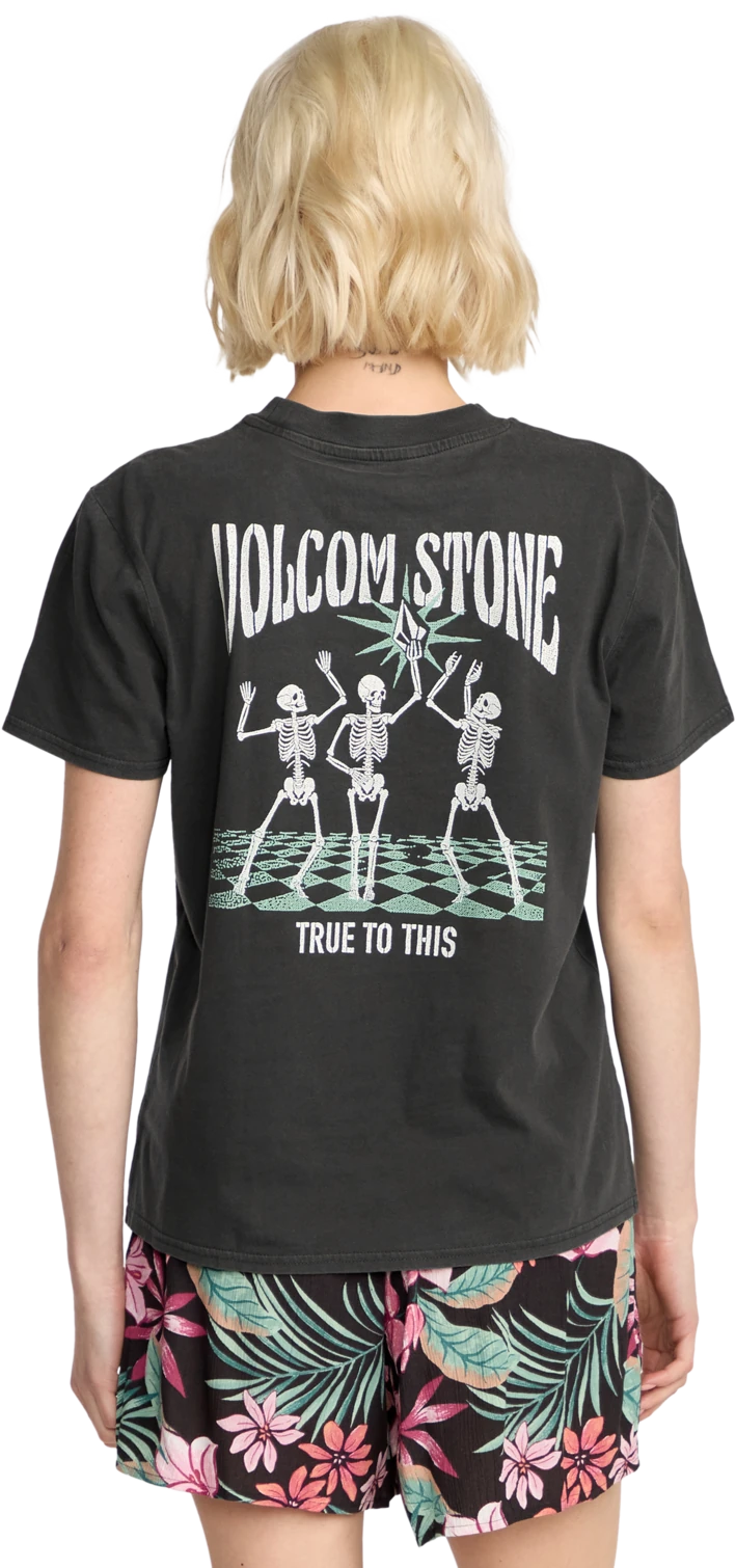 Volcom Lock It Up camiseta manga corta mujer detail 1 | Vintage Black