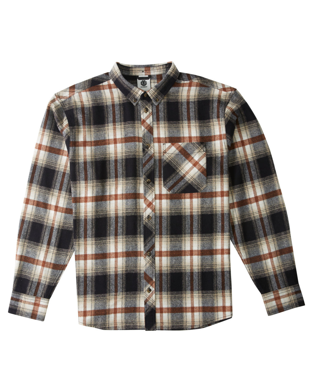 Element Lumber Classic Flannel Shirt - Lumber Plaid Black/Dullgold