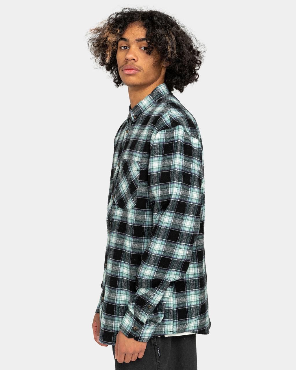 Element Lumber Classic Flannel Shirt - Lumber Plaid Black/Mineral