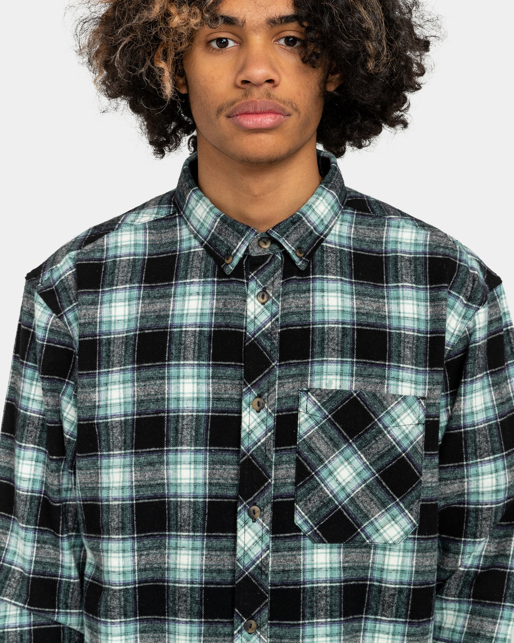 Element Lumber Classic Flannel Shirt - Lumber Plaid Black/Mineral
