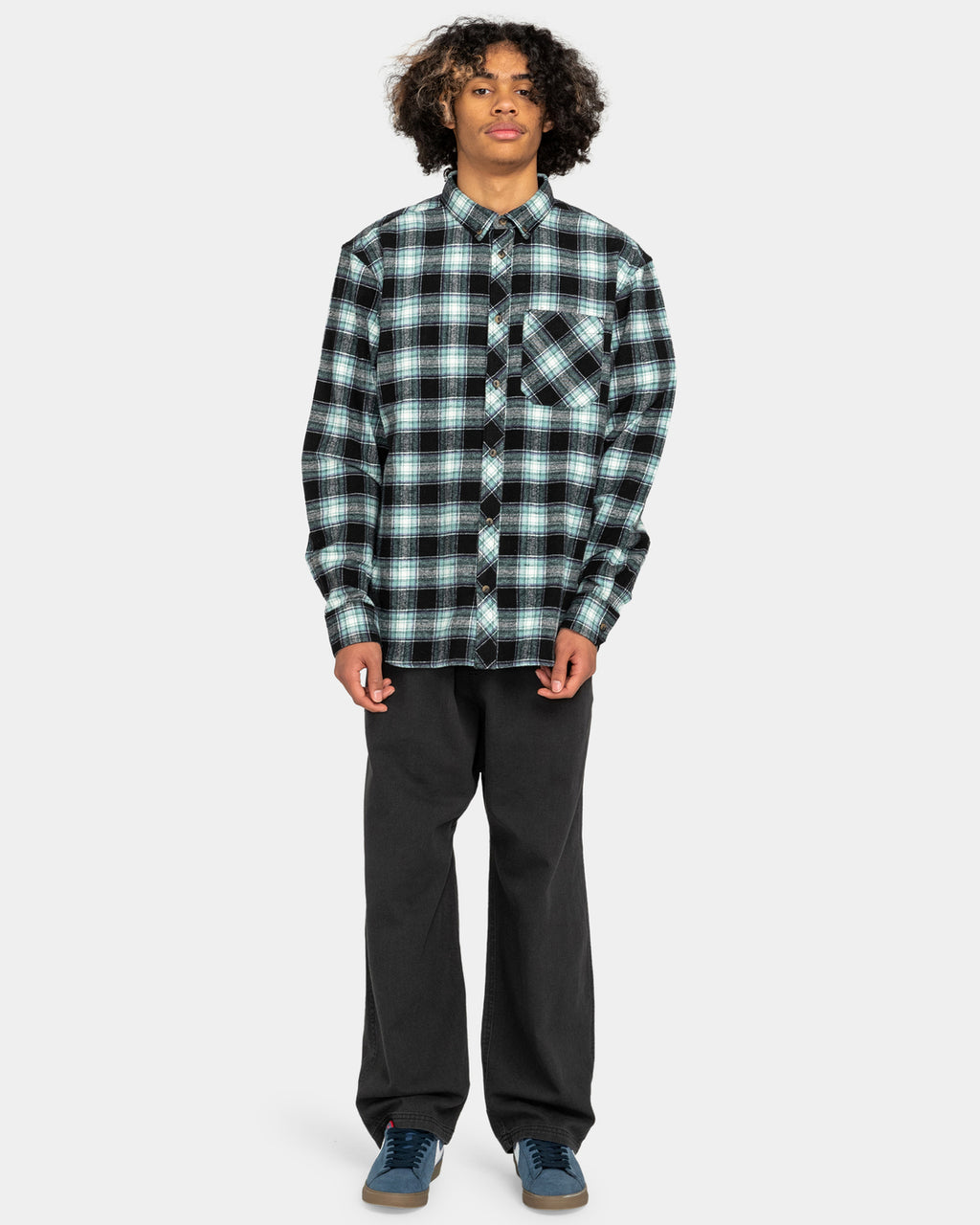 Element Lumber Classic Flannel Shirt - Lumber Plaid Black/Mineral