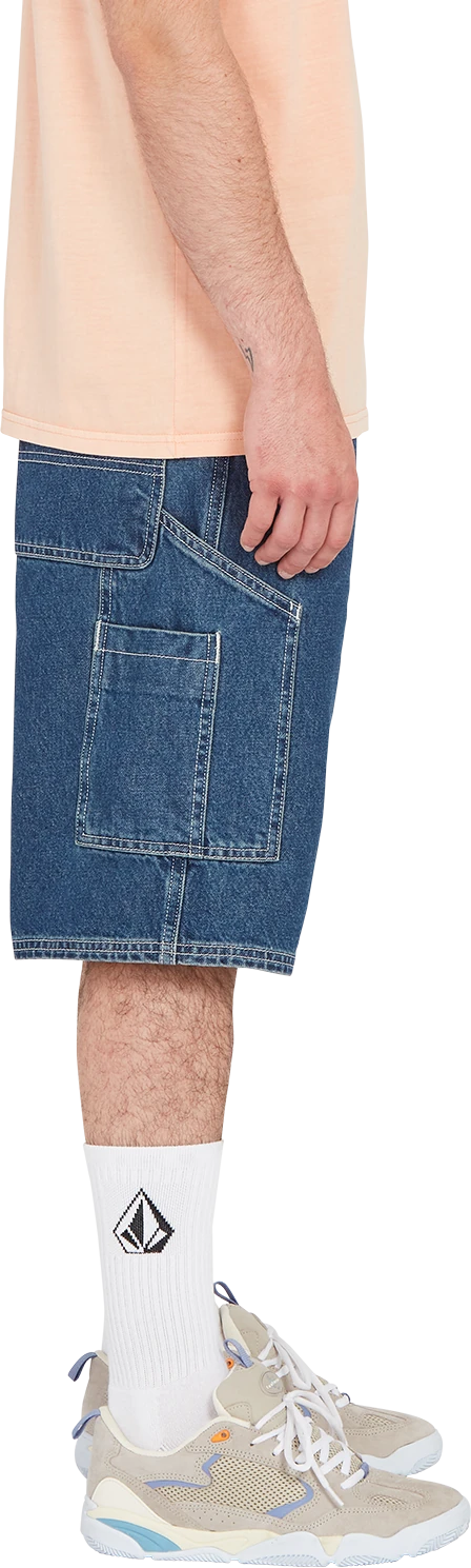 Volcom Labored Denim Utility Short denim short hombre detail 4 | Indigo Ridge Wash