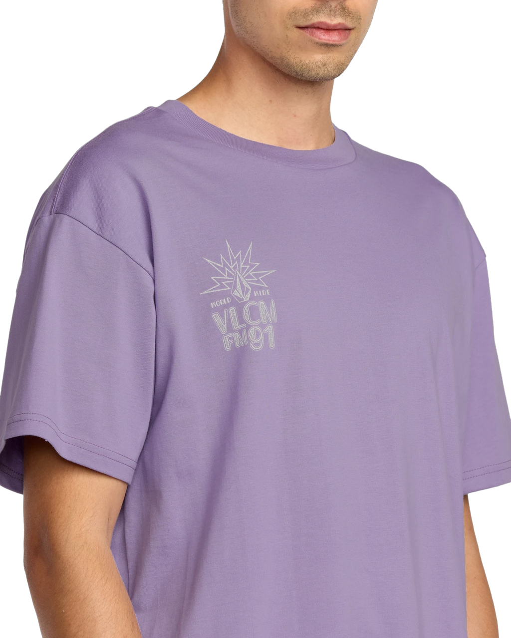 Volcom Tune In camiseta manga corta hombre detail 3 | Purple Ash