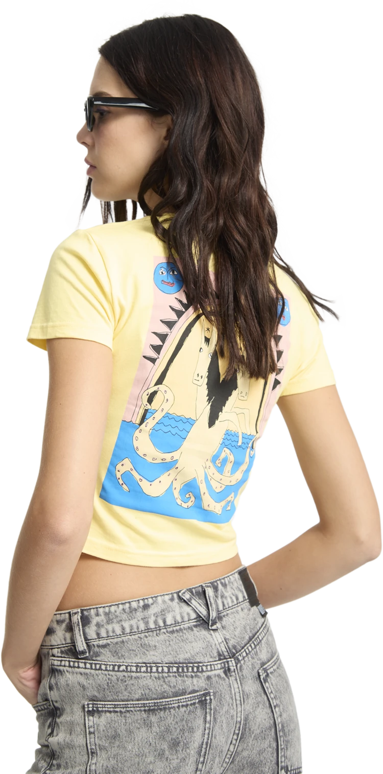 Volcom Moove On camiseta manga corta mujer detail 3 | Dawn Yellow