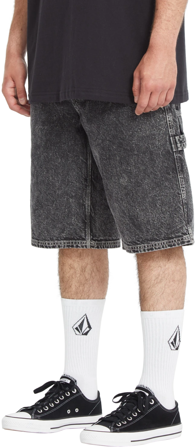 Volcom Labored Denim Utility Short denim short hombre detail 4 | Light Acid Black