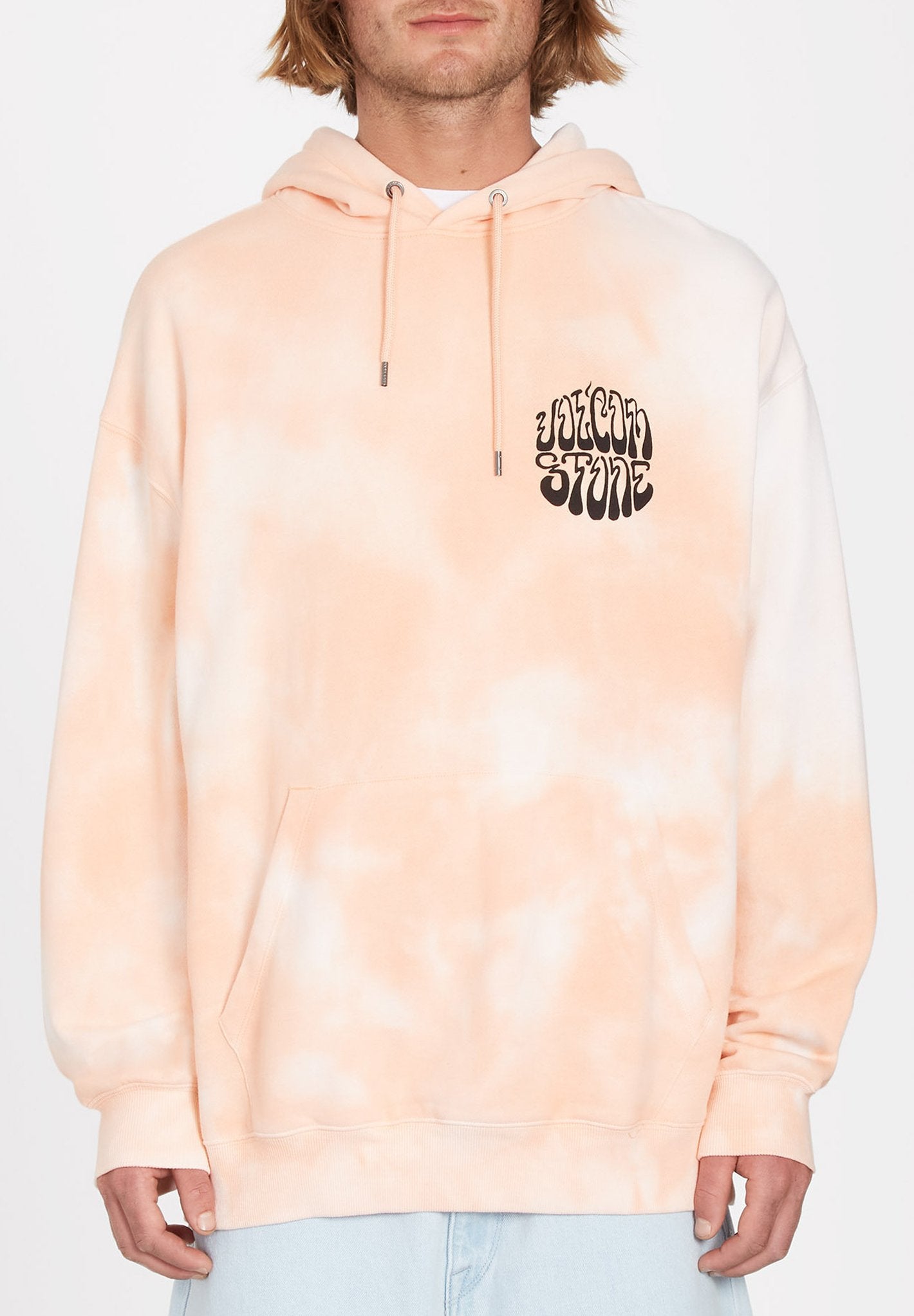 Sweat à capuche Trippin Dye Peach Bud Volcom
