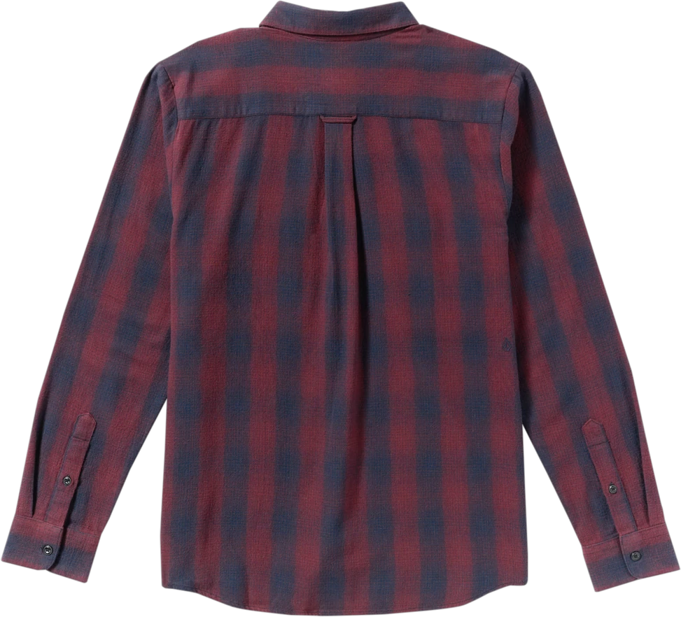 Volcom Shadowstone Flannel Shirt camisa manga larga hombre detail 6 | Navy